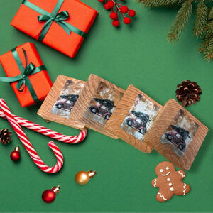 Wooden Holiday Coasters